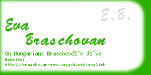 eva braschovan business card